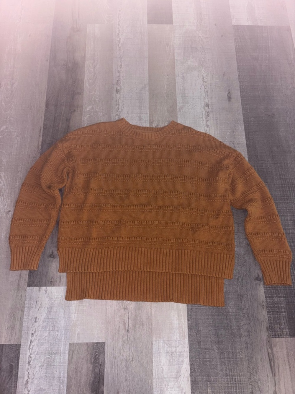 🍊cupcakes & cashmere Textured Knit Sweater in Rust